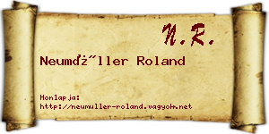 Neumüller Roland névjegykártya