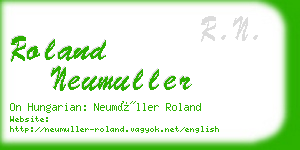 roland neumuller business card